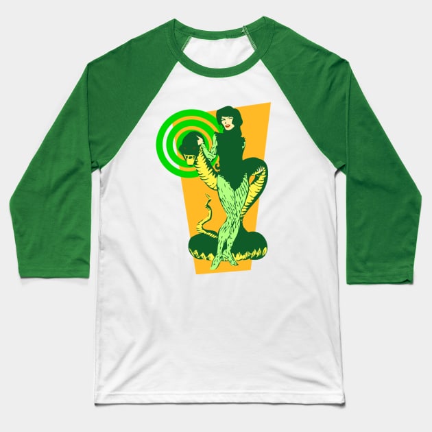 Classic Princess Python Baseball T-Shirt by oleandervine